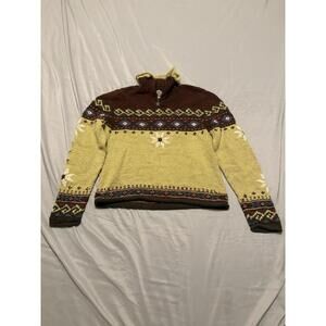 Planet Earth Sweaters Women's Medium Knit Sweater Hand Loomed Peru 100% Cotton